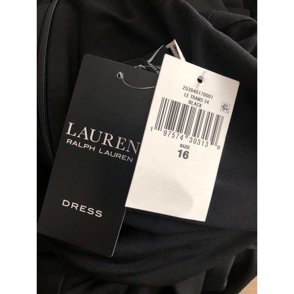 Lauren Ralph Lauren Rukan-Sleeveless Gown Women's Size 16 Black NEW - Picture 7 of 11